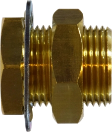 Brass 1/8in -27 NPTF Bulkhead fitting 28300  8.617-585.0